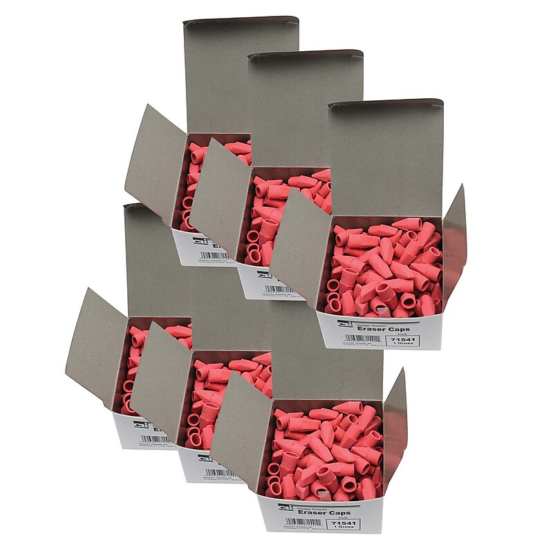 CLI Cap Eraser, Pink, 144/Pack, 6 Packs (CHL71541-6) image 1