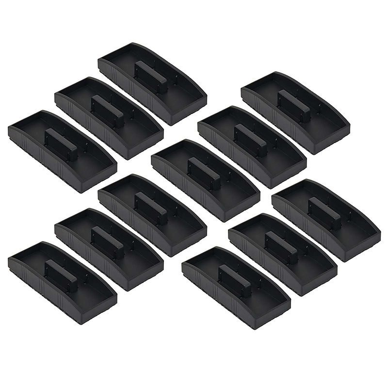 CLI Erase Magnetic Whiteboard Eraser with Storage for 2 Markers, Black, 12/Pack (CHL74530-12) image 1
