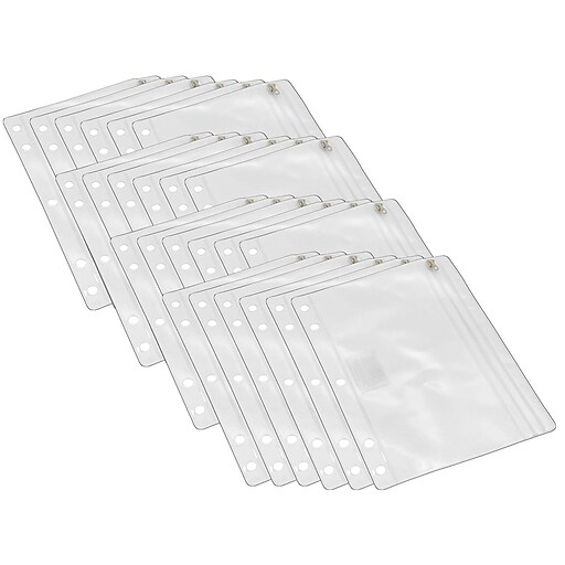 CLI Zipper Pencil Pouch, Clear, Pack of 24 (CHL7637024) Staples