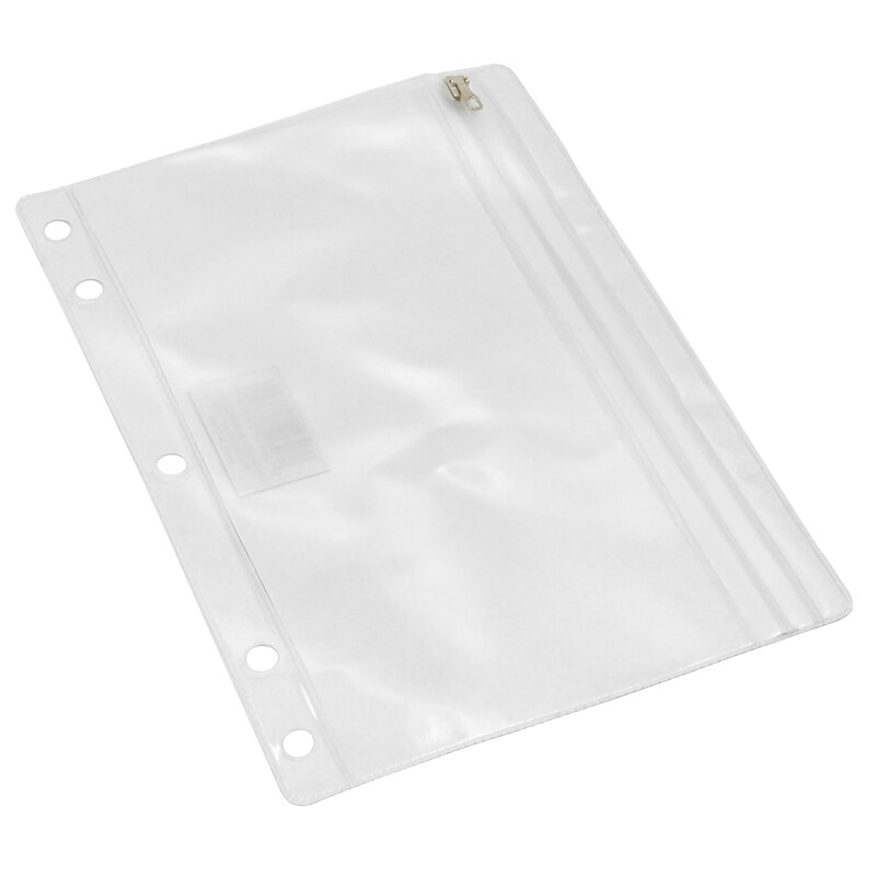 CLI Zipper Pencil Pouch, Clear, 24/Bundle (CHL76370-24) image 1