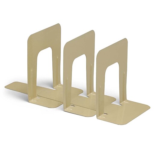 Charles Leonard Bookends, 9" Height, Tan, 2 Per Set, 3 Sets (CHL879453