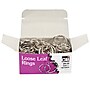 Charles Leonard Loose Leaf Book Rings, 1" Capacity, Silver, 100 Per Box, 2 Boxes (CHLR29-2)~#|#~sp132958155_sc7