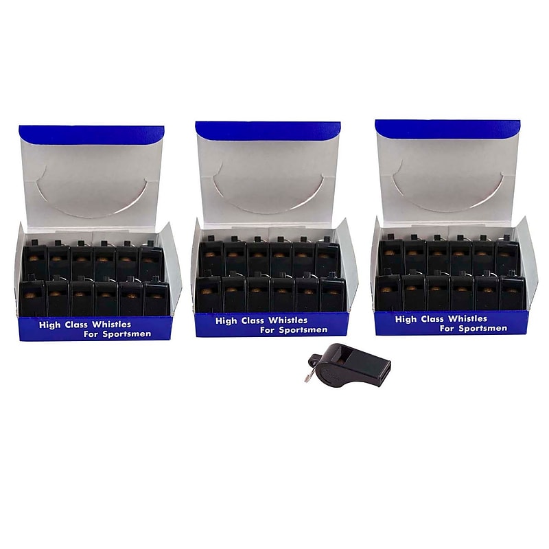Champion Sports Whistles, Black 12 Per Pack, 3 Packs (CHS601-3) image 1