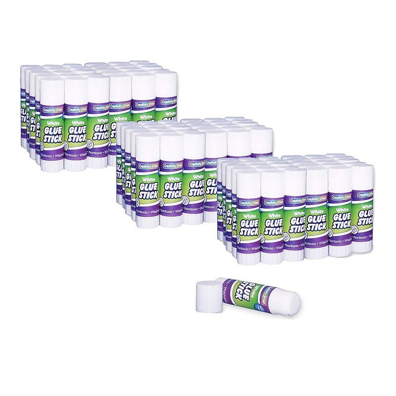 Creativity Street Glue Sticks, Clear, 0.28 oz., 30 Per Pack, 3 Packs (CK-338330-3) image 1