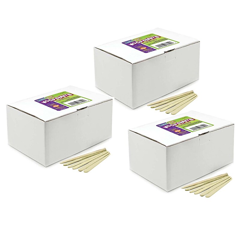 Creativity Street Economy Regular Craft Sticks, Natural, 1000/Pack, 3 Packs/Bundle (CK-377401-3) image 1