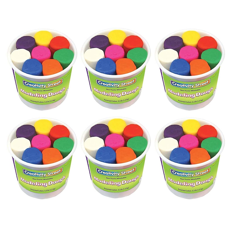 Creativity Street Modeling Dough, Assorted Colors, 8 Pieces/Pack, 3 Packs/Bundle (CK-4095-3) image 1