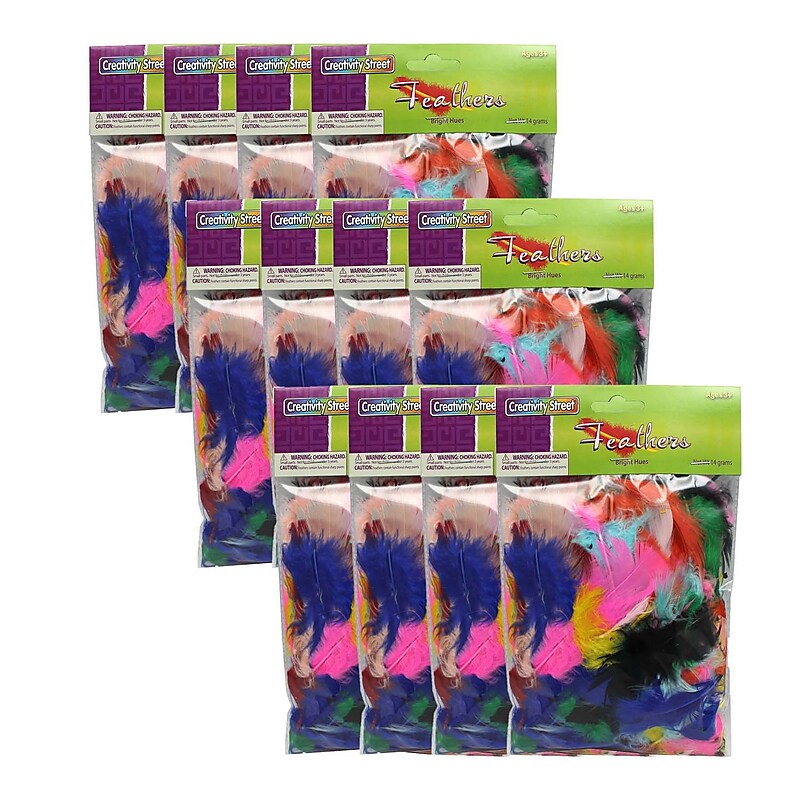 Creativity Street Turkey Plumage Feathers, Assorted Colors, 12/Bundle (CK-450001-12) image 1