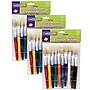 Creativity Street Mixed Short Handle Media Natural Hog Bristle, Beginner Flat Paint Brushes, 10/Pack, 3 Packs/Bundle~#|#~sp132958301_sc7