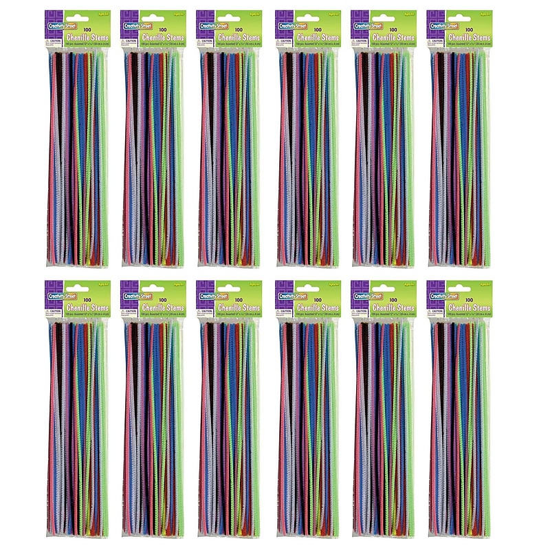 Creativity Street Regular Stems, Assorted Colors, 100 Pieces/Pack, 12 Packs/Bundle (CK-711201-12) image 1