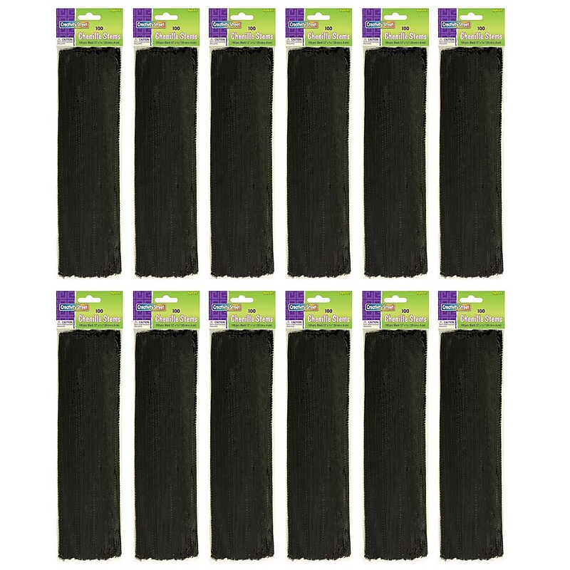 Creativity Street Regular Stems, Black, 100/Pack, 12 Packs/Bundle (CK-71123-12) image 1