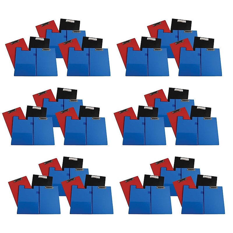C-Line® Vinyl, Clipboard Folder, Letter Size, Assorted Colors, Pack 6 (CLI30600-6) image 1