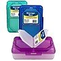 C-Line Plastic 3 Compartment Storage Box, 7.90" × 4.90" × 2.50", Assorted Colors (no color choice), Pack of 3 (CLI48500-3)~#|#~sp132958368_sc7