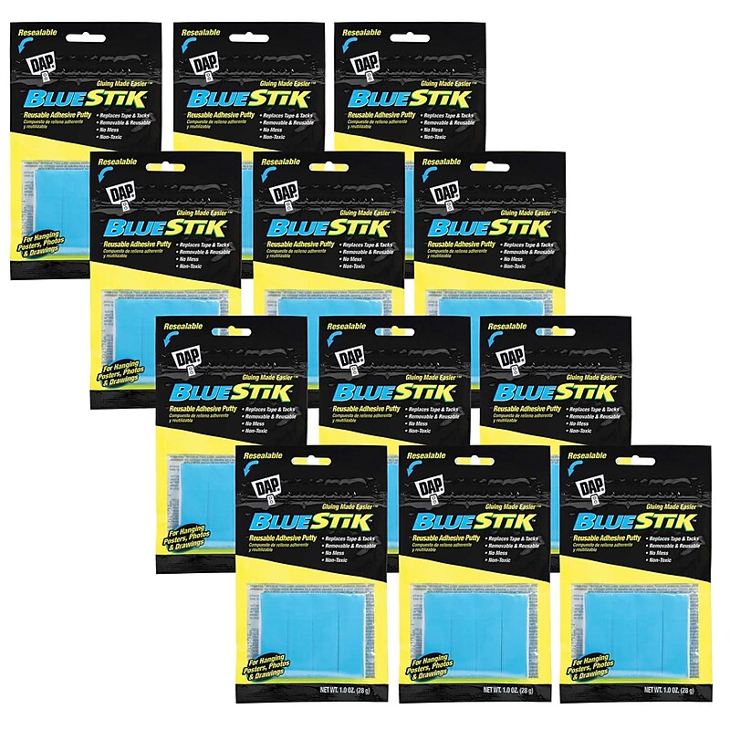 DAP BlueStik Reusable Adhesive Putty, 1 oz., 12 Packs (DAP01201-12) image 1