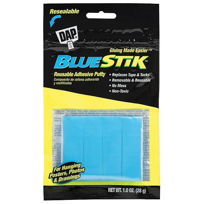 DAP BlueStik Reusable Adhesive Putty, 1 oz., 12 Packs (DAP01201-12