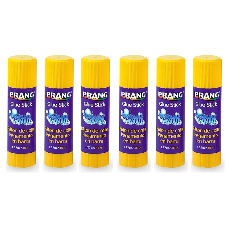 Prang Washable Glue Stick, 1.27 oz., Clear, Pack of 6 (DIX15371-6) image 1