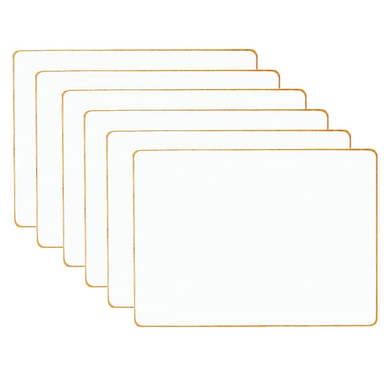 Dowling Magnets Double-Sided Plastic Dry-Erase Whiteboard, 12" x 8.75", 6/Bundle (DO-7200000-6) image 1