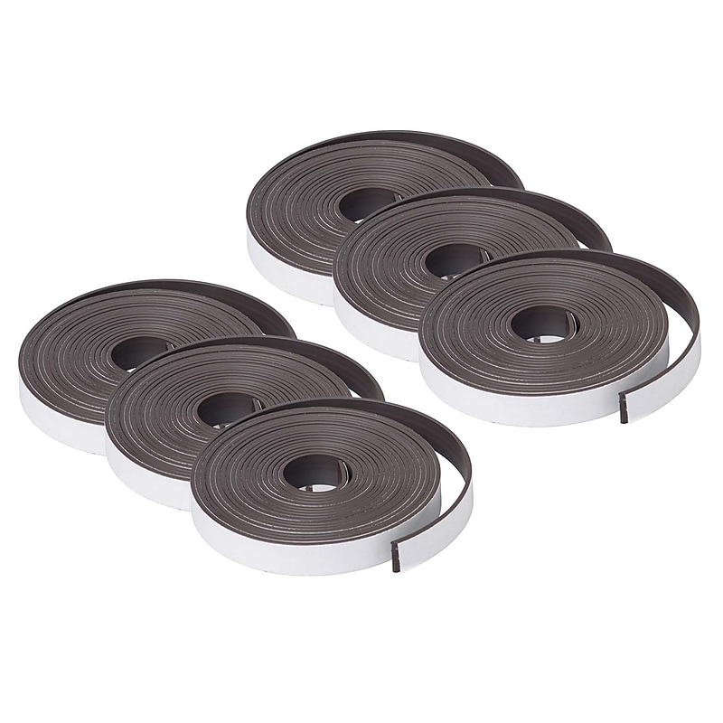 Dowling Magnets® Adhesive Magnet Strip Roll, 0.5" x 10', 6 Rolls (DO-735003-6) image 1