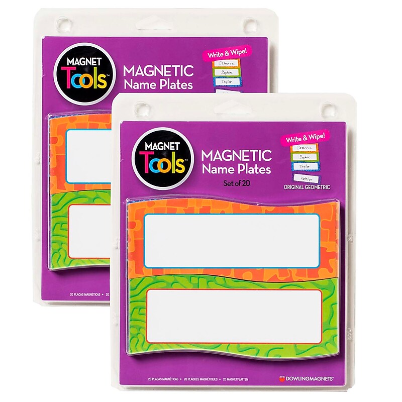 Dowling Magnets Magnetic School Name Plates, 6" x 2", 20/Pack, 2 Packs/Bundle (DO-735205-2) image 1