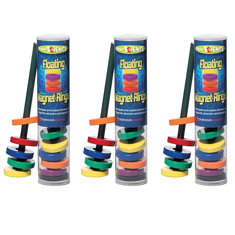 Dowling Magnets Floating Magnet Rings, 6/Pack, 3 Packs/Bundle (DO-SS10-3) image 1