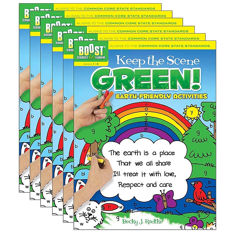 BOOST Keep the Scene Green!: Earth-Friendly Activities Coloring Book, 32 Pages, 6/Bundle (DP-494179-6) image 1