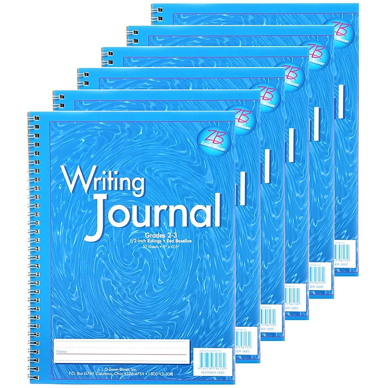 Zaner-Bloser® My Writing Journal Writing Paper, Blue, Pack of 6 (ELP0602-6) image 1
