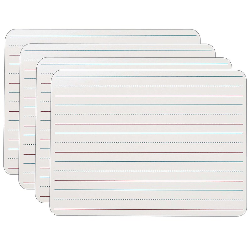 Flipside Products 2-Sided Plastic Mobile Dry-Erase Whiteboard, 9" x 12", Pack of 4 (FLP10034-4) image 1