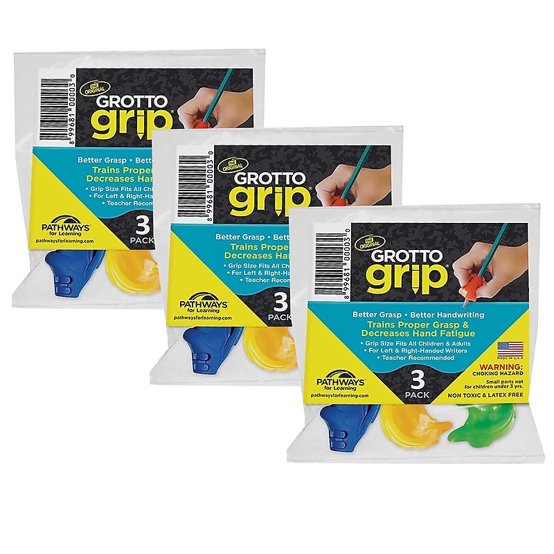 Pathways For Learning Grotto Grip, Assorted Colors, 3/Pack, 3 Packs (GGH03-3) image 1