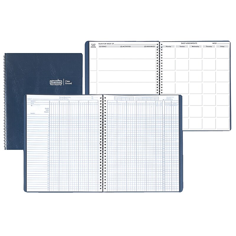 House of Doolittle 40 Week, Combination Lesson Planner & Class Record Book, 8.5" x 11", Pack of 2 (HOD51607-2) image 1