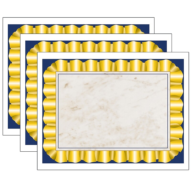 Hayes Publishing 8.5" x 11", Gold Ribbon Border Paper, Multicolored, 50 Per Pack/3 Packs (H-VA669-3) image 1
