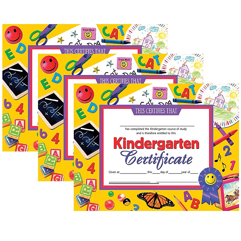 Hayes Completion Certificates, 8.5" x 11", Multicolor, 3/Bundle (H-VA701-3) image 1