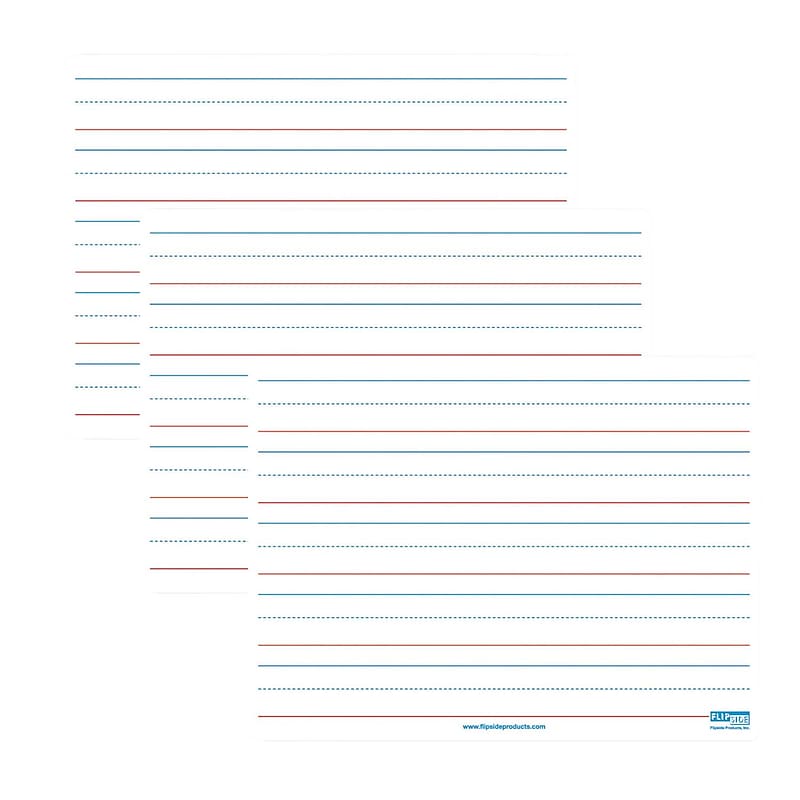 Flipside Products Magnetic Dry-Erase Whiteboard, Two-Sided Ruled/Blank, 9" x 12", Pack of 3 (FLP10076-3) image 1