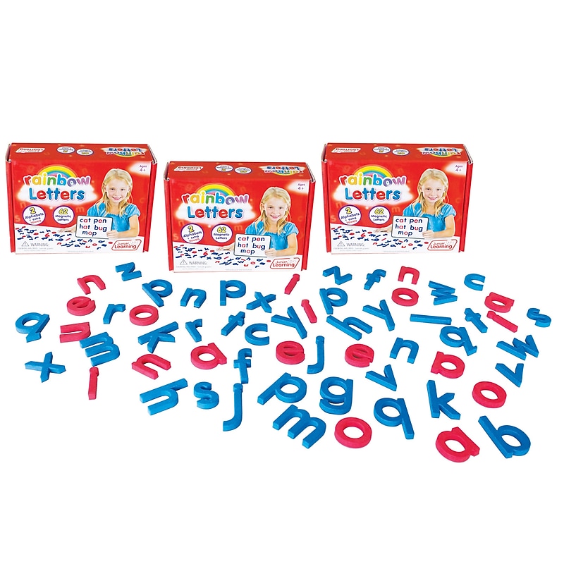 Junior Learning Magnetic Letters, 62/Pack, 3 Packs/Bundle (JRL196-3) image 1