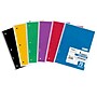 Mead 1-Subject Notebooks, 8" x 10.5", Wide Ruled, 70 Sheets, Assorted Colors, 6/Bundle (MEA05510-6)~#|#~sp132959059_sc7