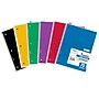 Mead 1-Subject Notebooks, 8" x 10.5", Wide Ruled, 70 Sheets, Assorted Colors, 6/Bundle (MEA05510-6)~#|#~sp132959060_sc7
