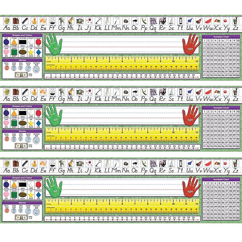 North Star Teacher Resources Modern Manuscript Primary Desk Plates, 19" x 5", 36 Per Pack, 3 Packs (NST9004-3) image 1