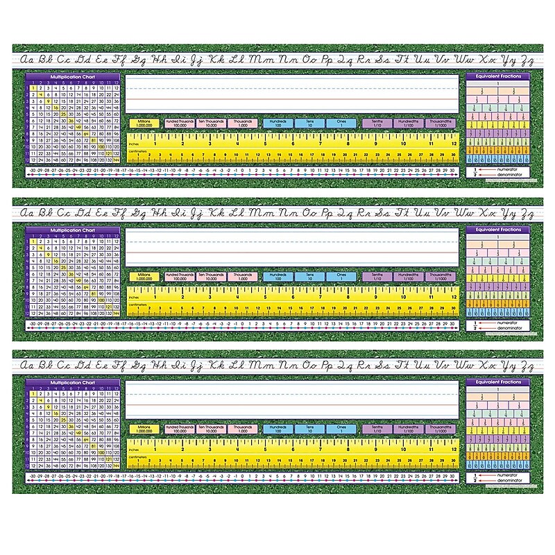 North Star Teacher Resources Modern Cursive Intermediate Desk Plates, 19" x 5", 36 Per Pack, 3 Packs (NST9006-3) image 1