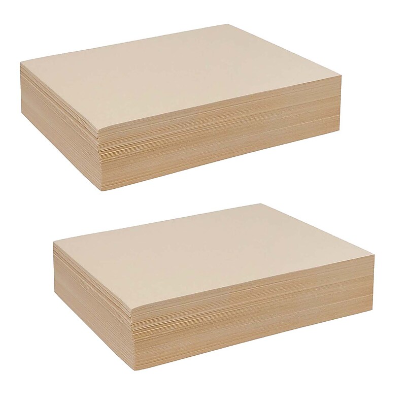 Pacon Drawing Paper, Manila, Medium Weight, 9" x 12", 500 Sheets Per Pack, 2 Packs (PAC4109-2) image 1