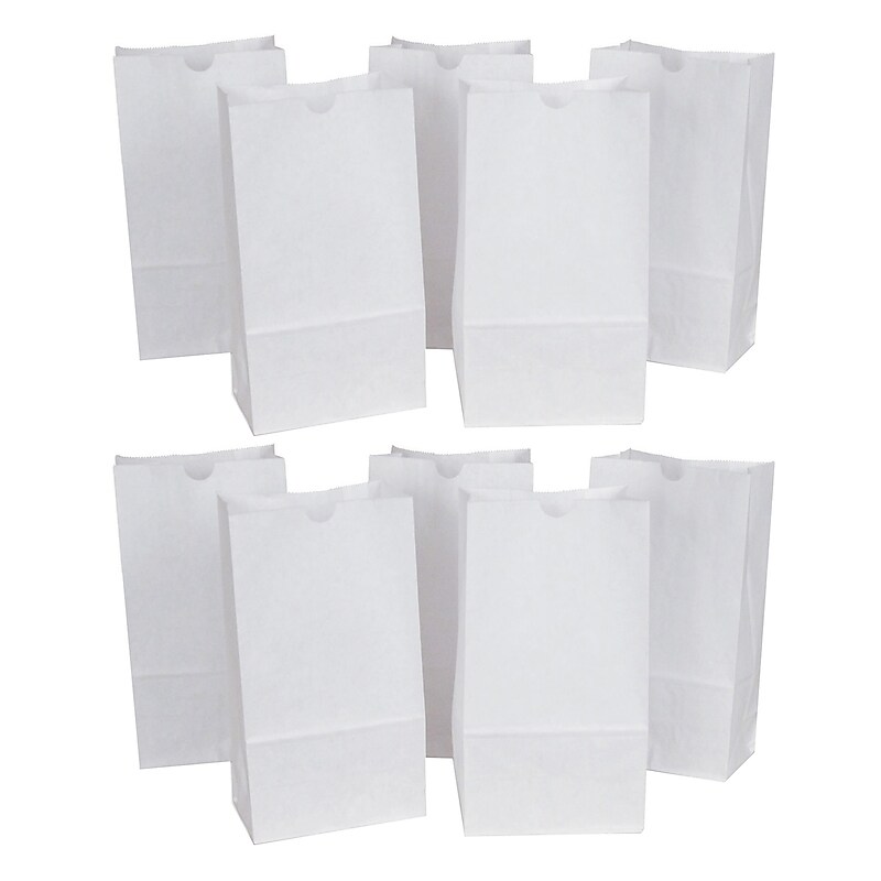 Creativity Street Kraft Bag, White, 6" x 3-5/8" x 11", 50/Pack, 2 Packs (PAC72005-2) image 1