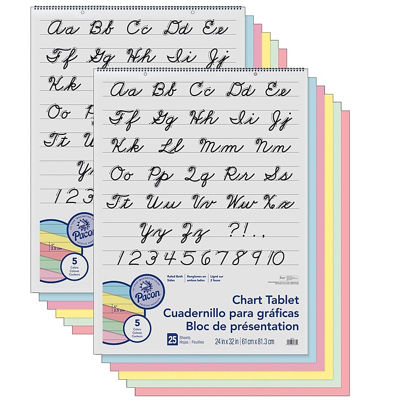 Pacon Easel Pad, 24" x 32", Lined, 25 Sheets/Pad, 2 Pads/Bundle (PAC74731-2) image 1
