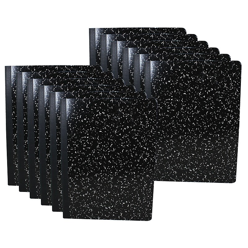 Sargent Art Composition Notebooks, 9.75" x 7.5", 100 Sheets, Black, 12/Bundle (SAR231538-12) image 1