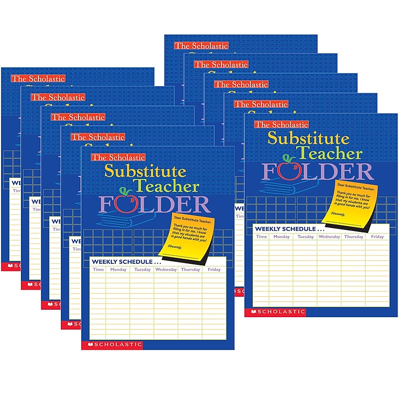 Scholastic Teacher Resources Substitute Teacher Folder, 9.5" x 11", Pack of 10 (SC-0439546443-10) image 1