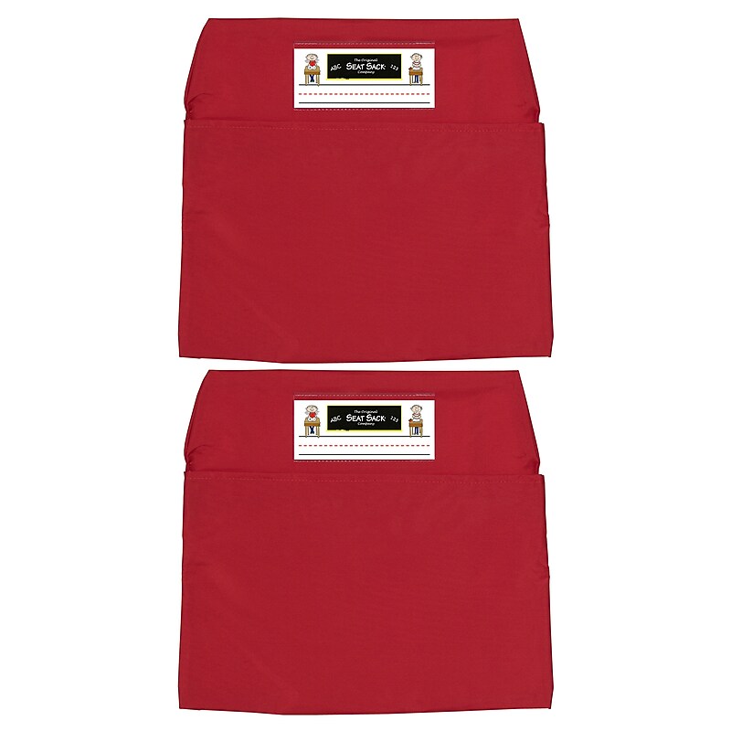 Seat Sack Laminated Fabric Standard Seat Sack, 14", Red, 2/Bundle (SSK00114RD-2) image 1