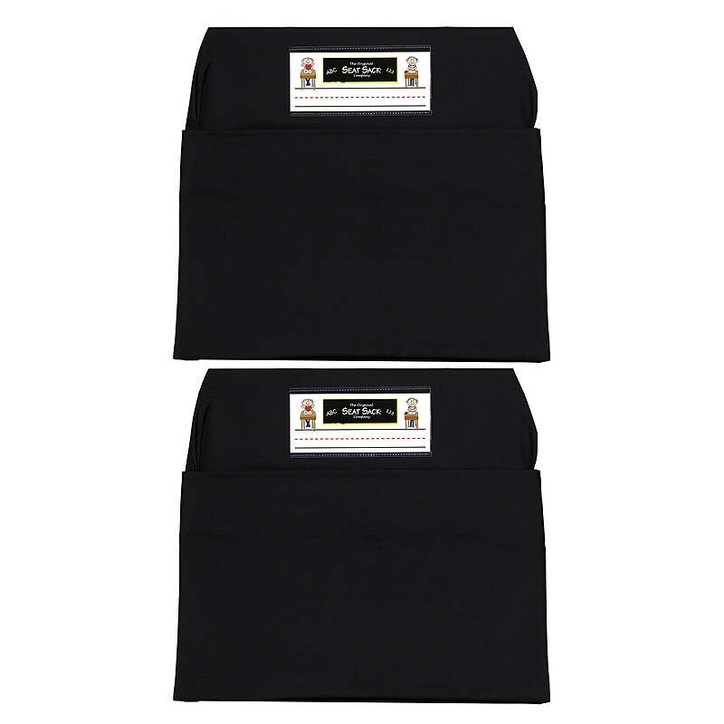 Seat Sack® Laminated Fabric Medium Seat Sack, 15", Black, 2/Bundle (SSK00115BK-2) image 1