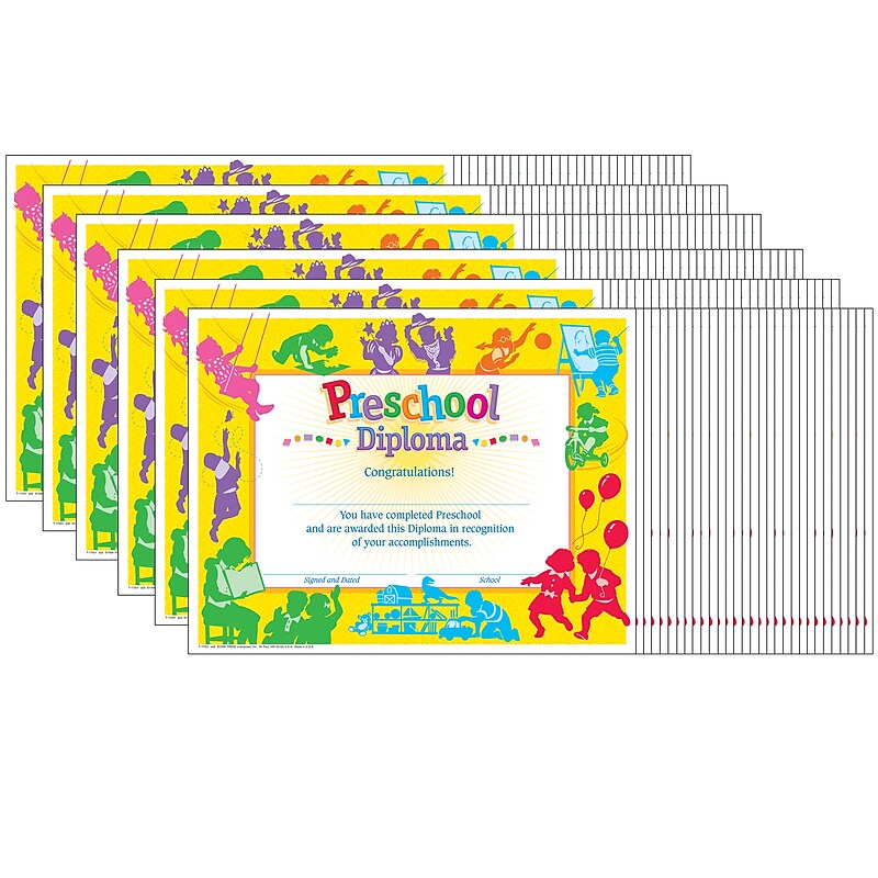 TREND Classic Preschool Diploma, 30 Per Pack, 6 Packs (T-17001-6) image 1