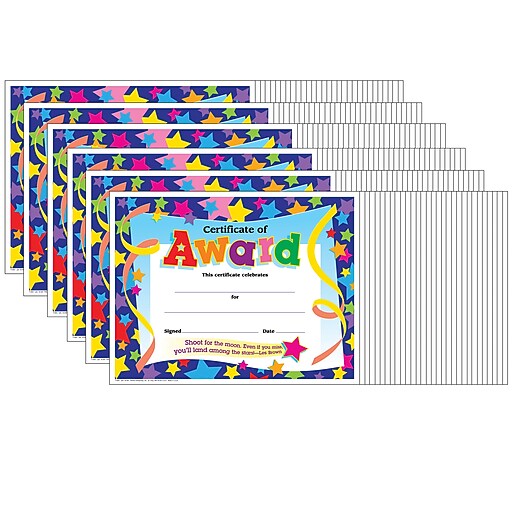 TREND Certificate of Award Colorful Classics Certificates, 30 Per Pack