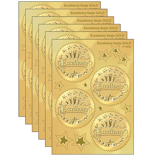 TREND 2" Excellence (Gold) Award Seals Stickers (T740036) Staples