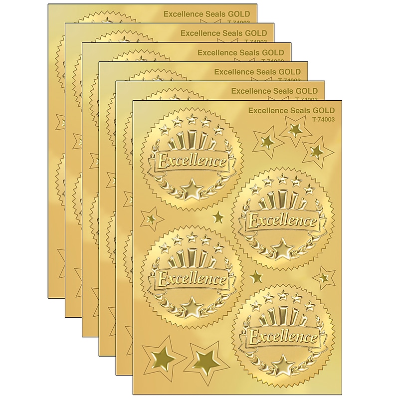 TREND 2" Excellence (Gold) Award Seals Stickers (T-74003-6) image 1
