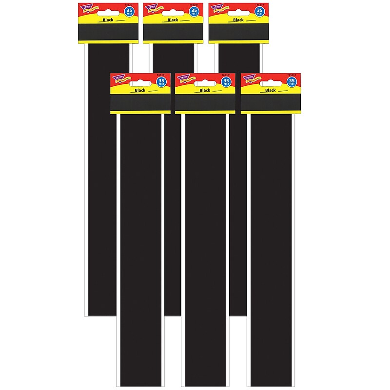 TREND Black Bolder Borders, 35.75' Per Pack, 6 Packs (T-85301-6) image 1