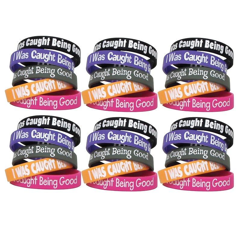 Teacher Created Resources I Was Caught Being Good Wristband Pack, 10 Per Pack, 6 Packs (TCR6573-6) image 1