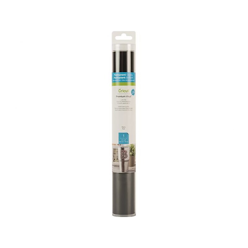 Cricut Premium Vinyl Permanent, 12" x 48", Black (2008571) image 1